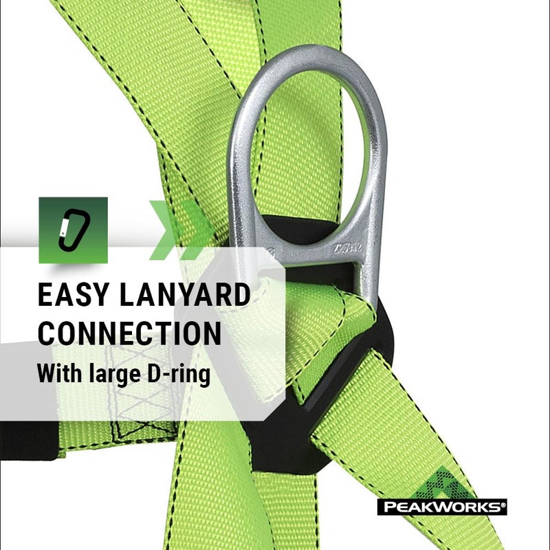 PeakWorks Compliance Series Safety Harness - Class A Fall Arrest Harness - CSA & ANSI Compliant Fall Protection - 310 lbs Capacity - Universal Size - Image 4